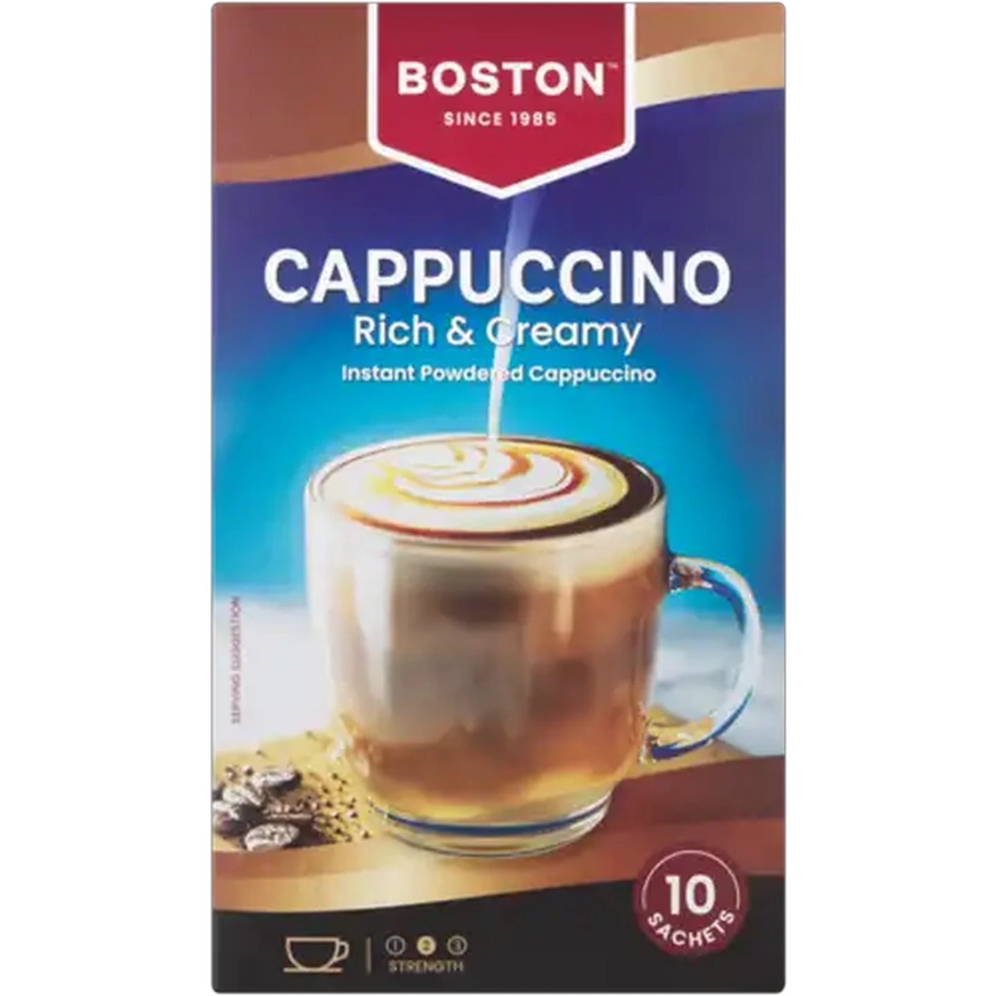 Image of Boston Rich & Creamy Instant Cappuccino 10 x 20g