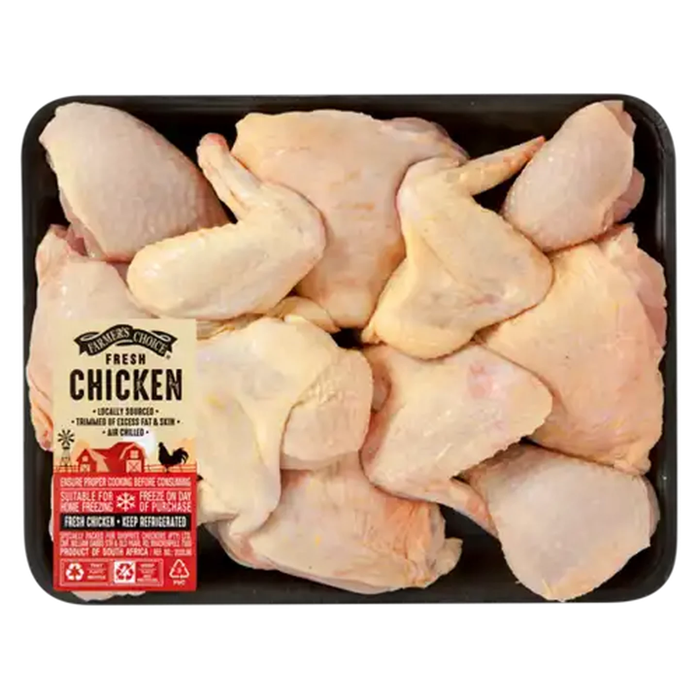 Image of Farmer's Choice Fresh 12 Piece Individually Wrapped Chicken Mixed Portions Per kg