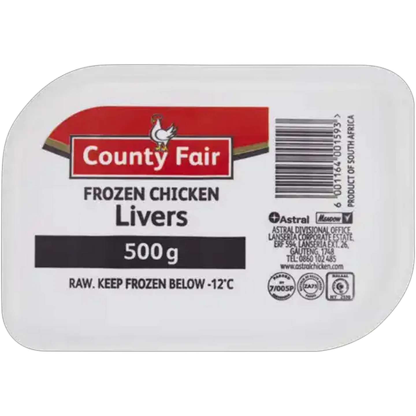 Image of County Fair Frozen Chicken Livers 500g