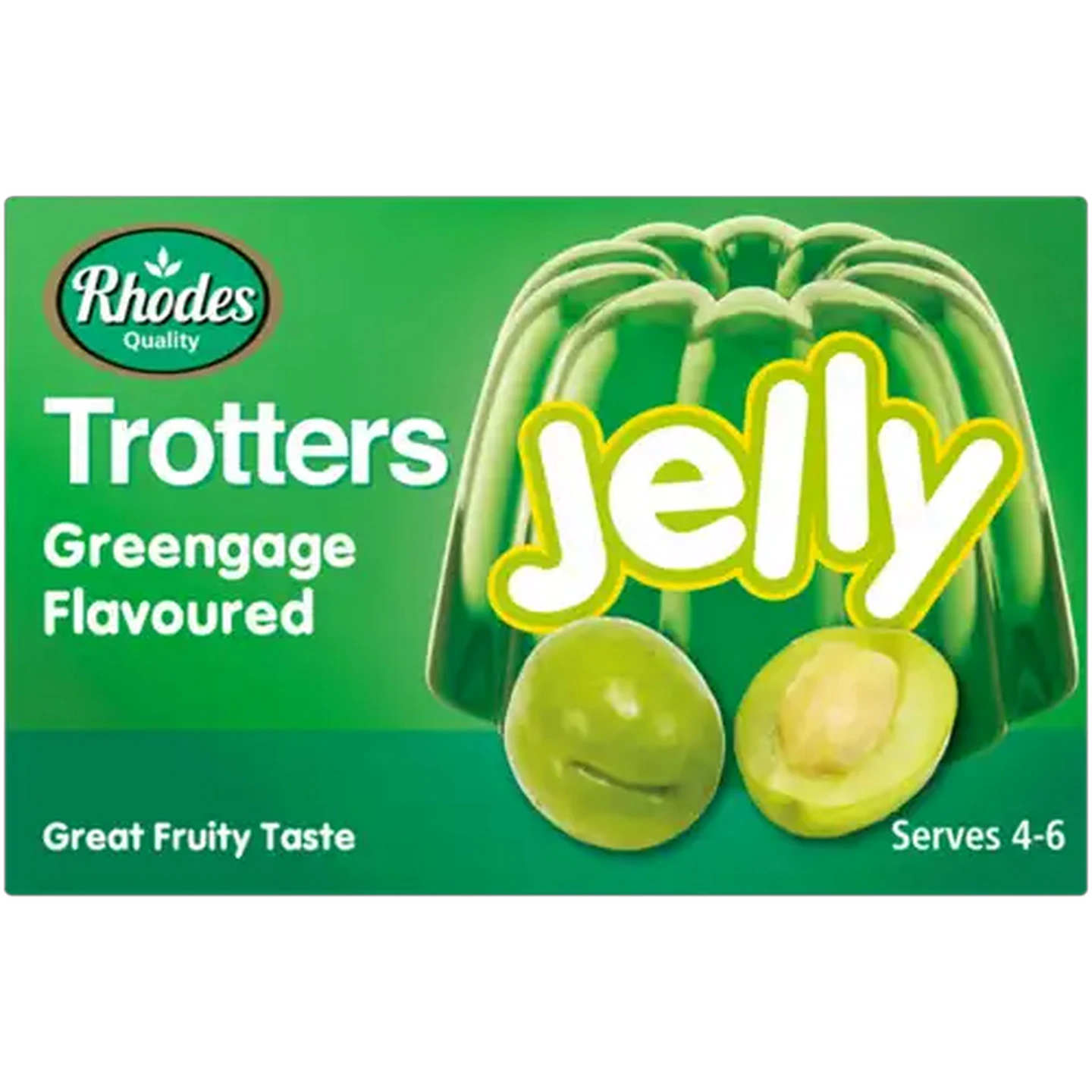 Image of Rhodes Quality Trotters Greengage Flavoured Instant Jelly 40g