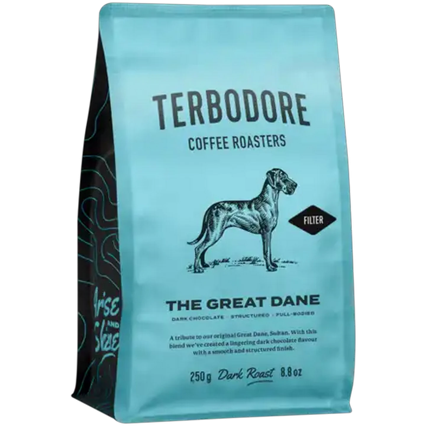 Image of Terbodore The Great Dane Dark Roast Ground Coffee 250g