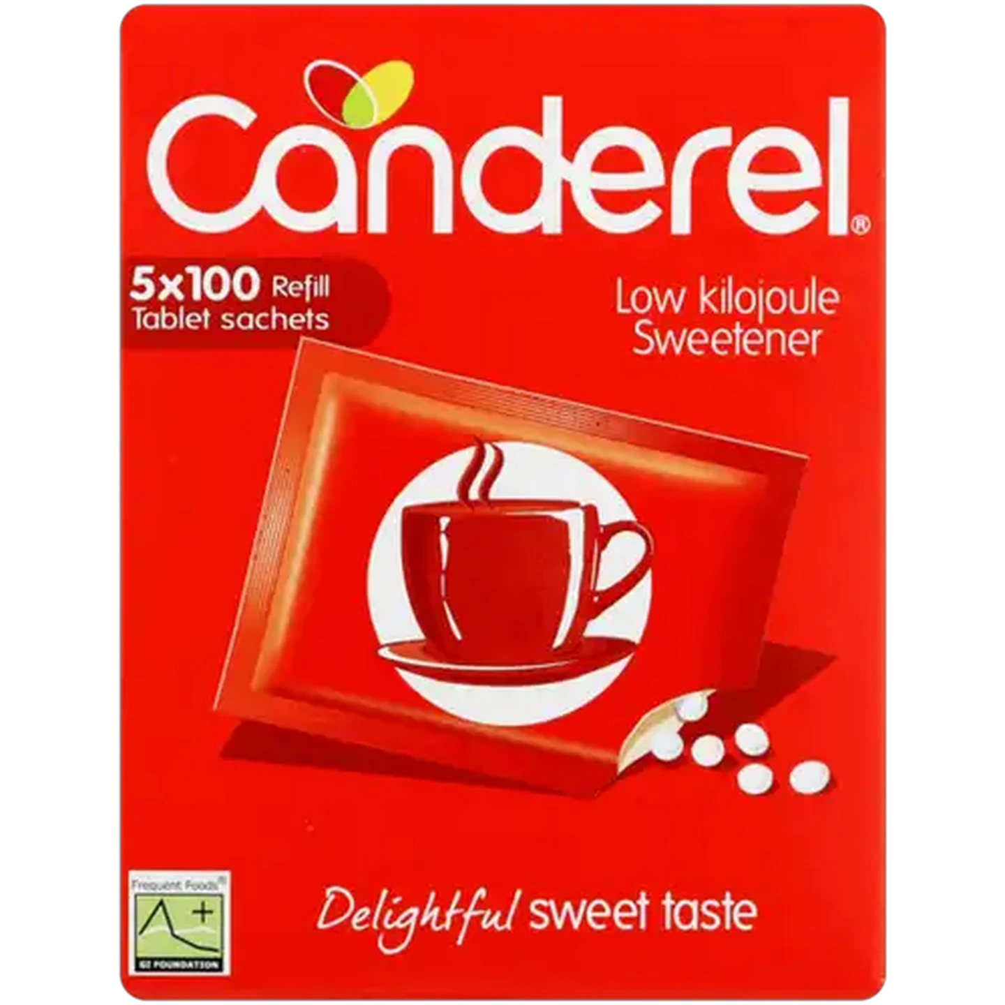 Image of Canderel Low Kilojoule Sweetener Tablets Refill 5 x 100 Pack