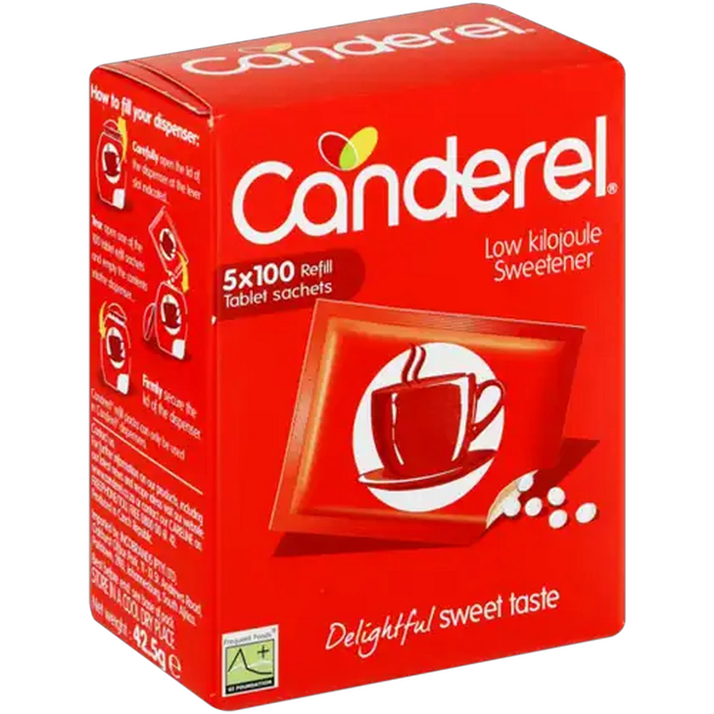 Image of Canderel Low Kilojoule Sweetener Tablets Refill 5 x 100 Pack