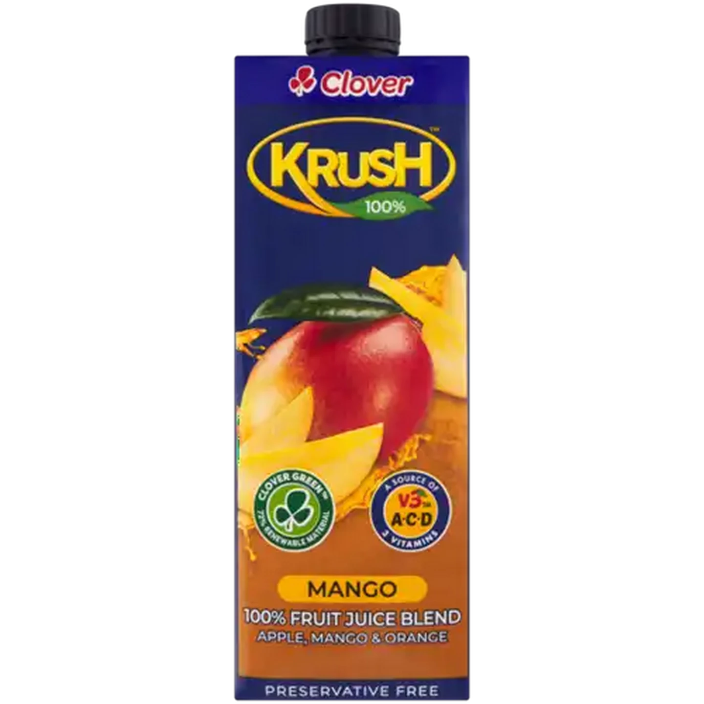 Image of Krush 100% Mango Fruit Juice Blend Carton 1L