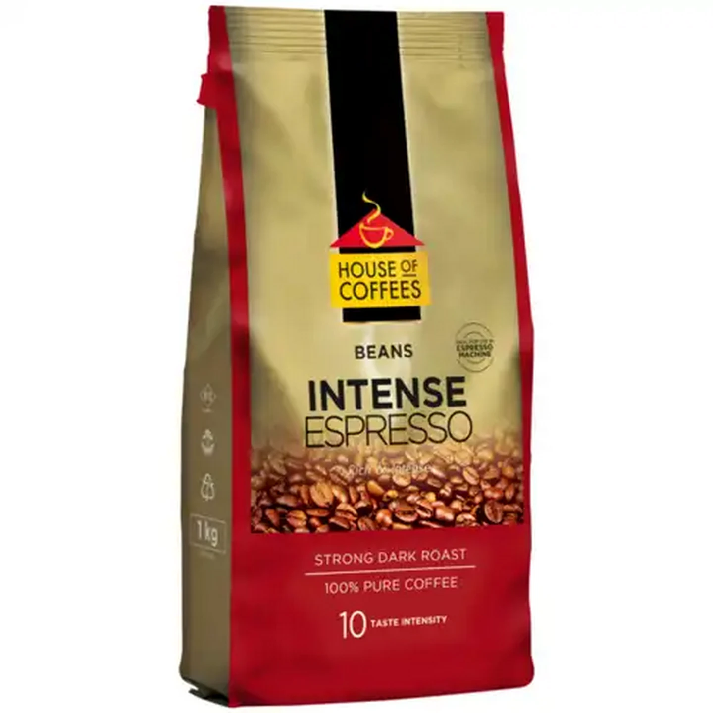 Image of House of Coffees Intense Espresso Pure Coffee Beans 1kg
