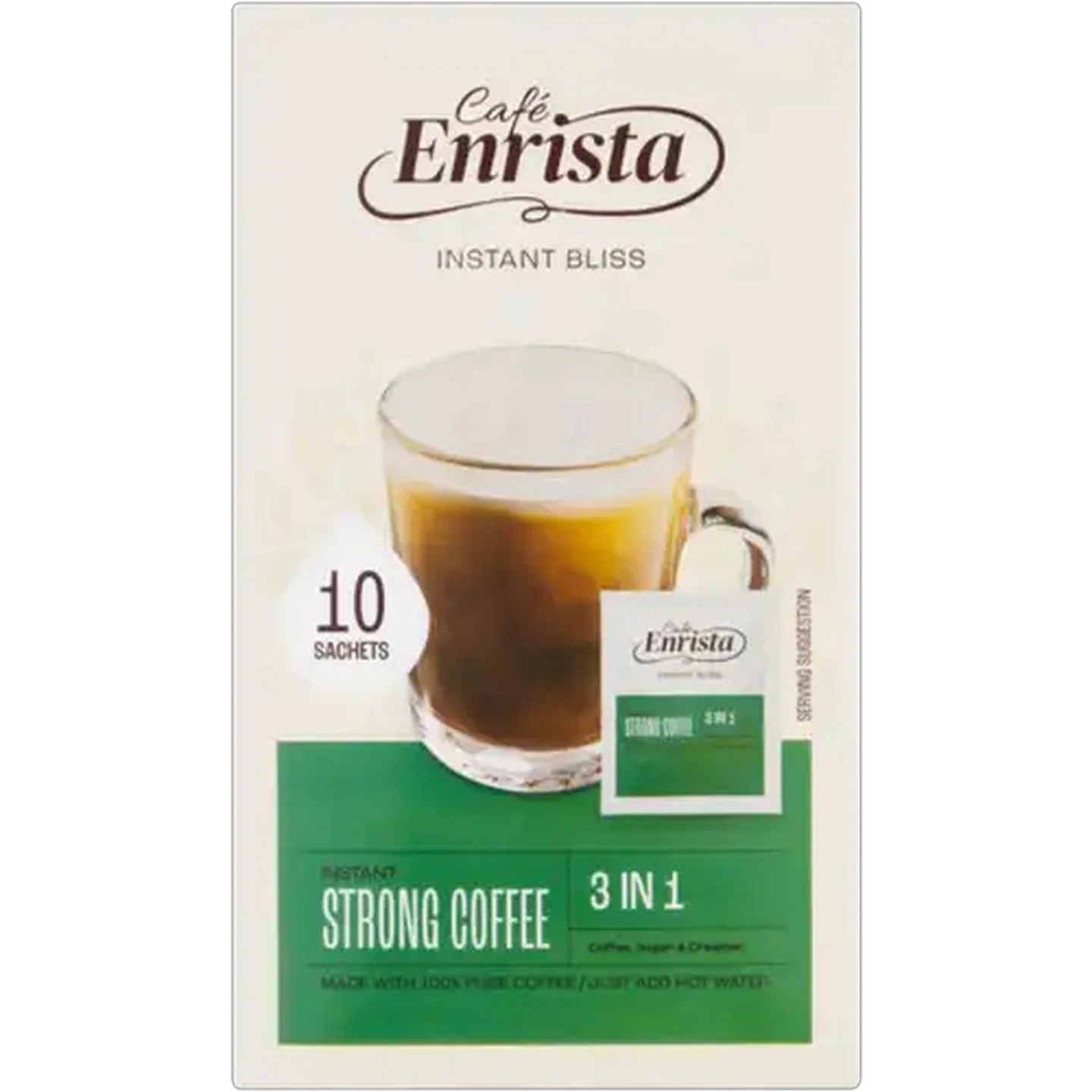 Image of Café Enrista Strong 3-in-1 Instant Coffee 10 x 20g