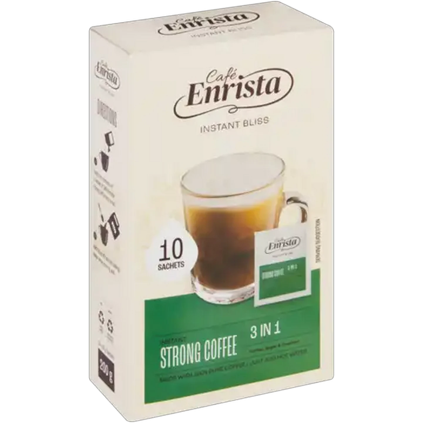 Image of Café Enrista Strong 3-in-1 Instant Coffee 10 x 20g