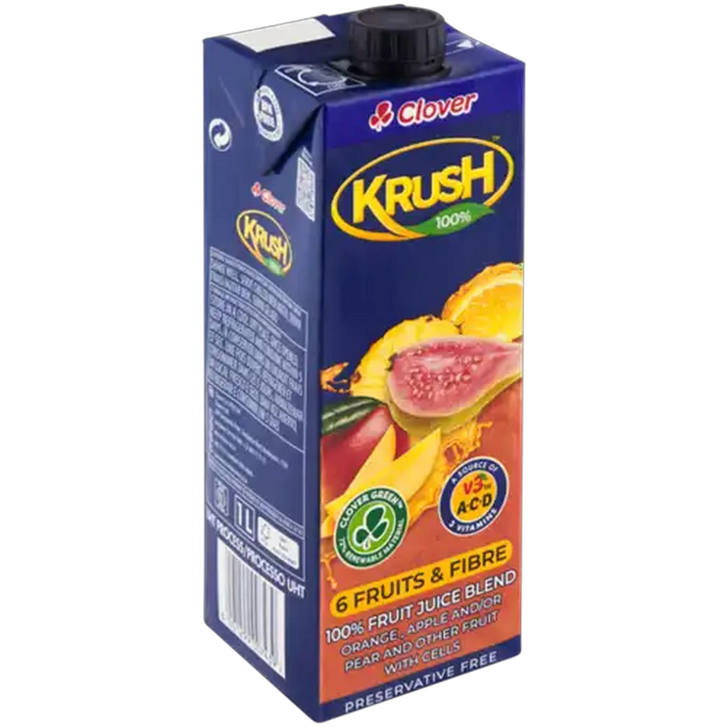 Image of Krush 100% 6 Fruits & Fibre Fruit Juice Blend With Cells 1L