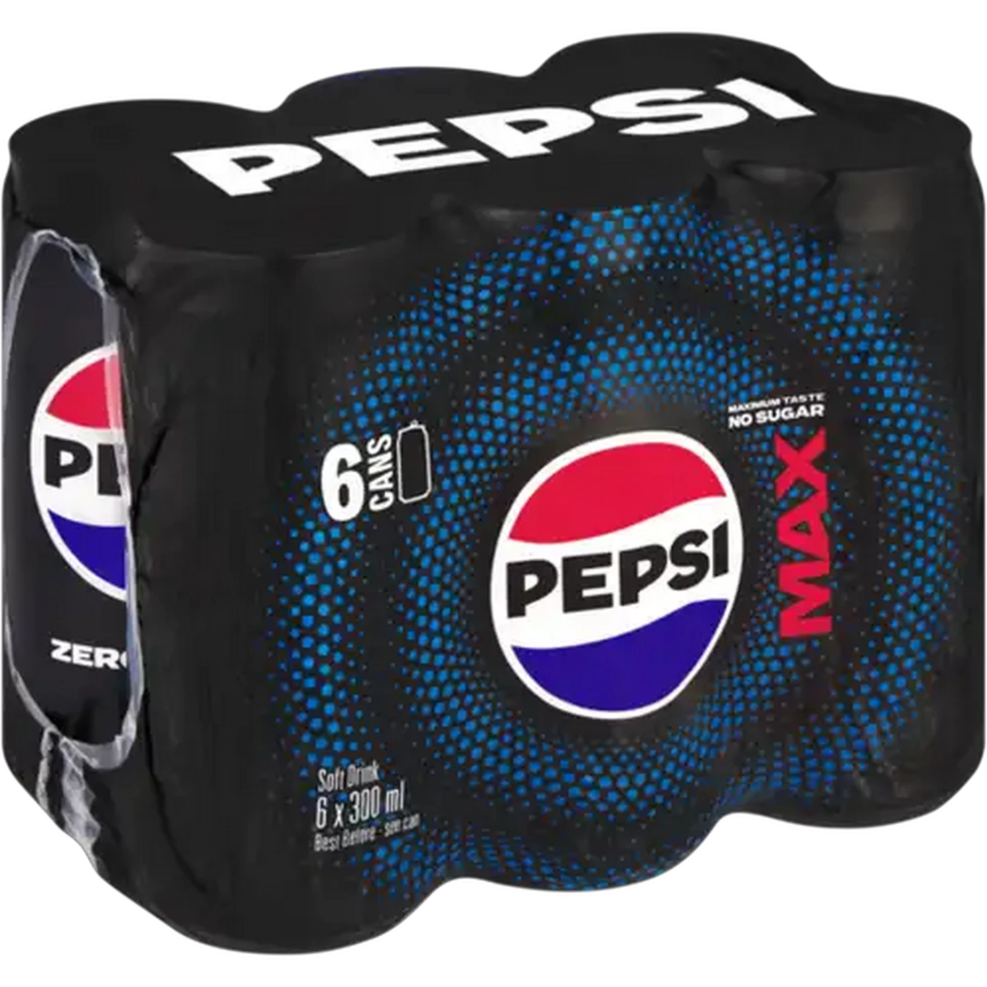 Image of Pepsi Zero Sugar Soft Drink 6 x 300ml