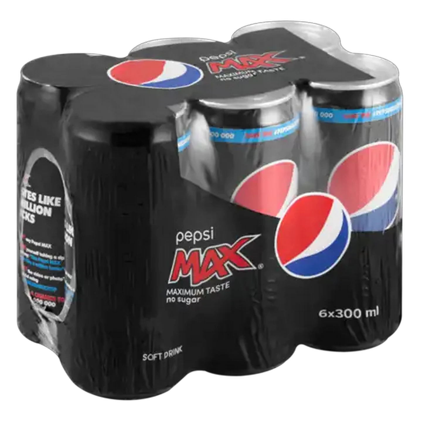 Image of Pepsi Zero Sugar Soft Drink 6 x 300ml