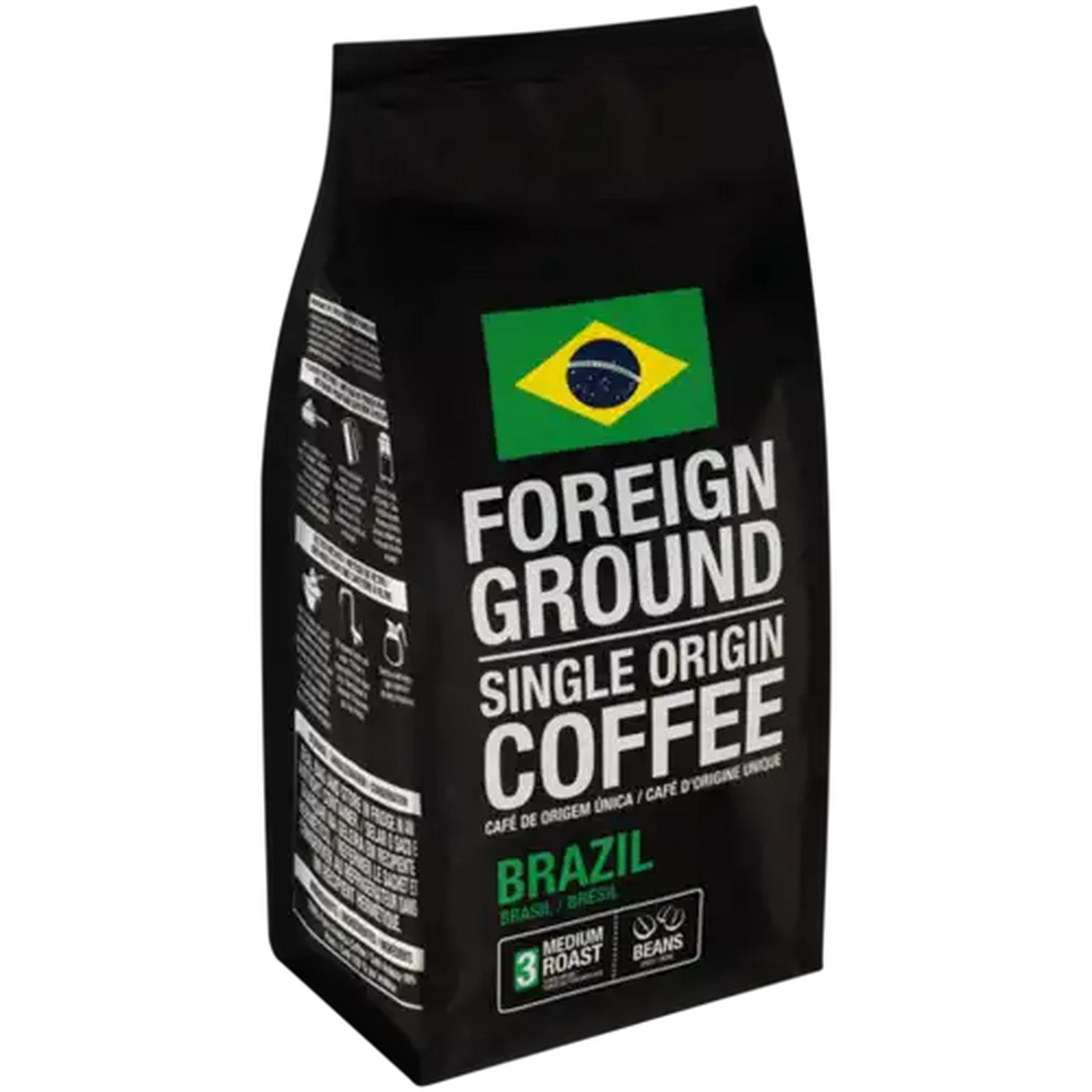 Image of Foreign Ground Single Origin Brazil Medium Roast Coffee Beans 250g
