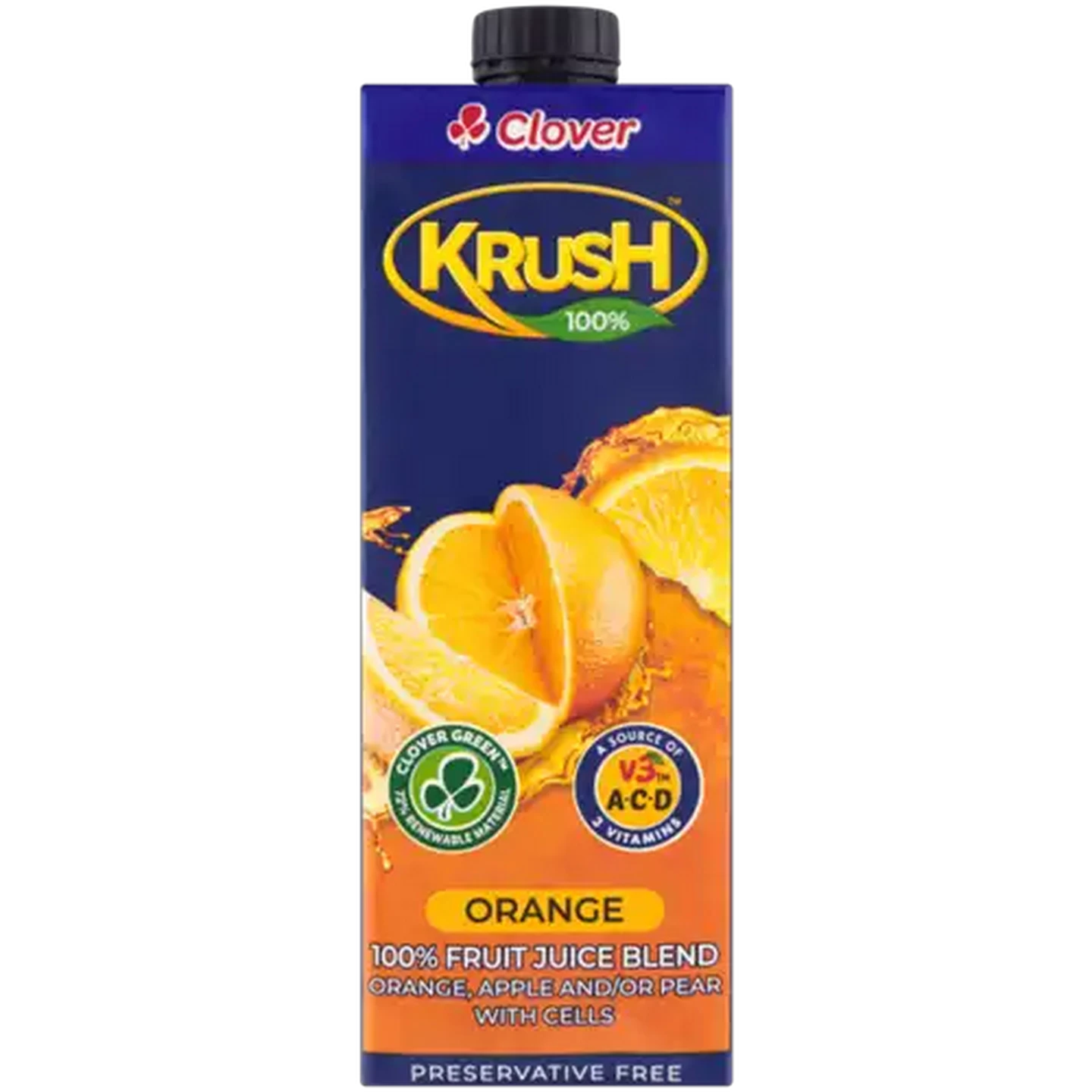 Image of Krush 100% Orange Fruit Juice Blend Carton 1L