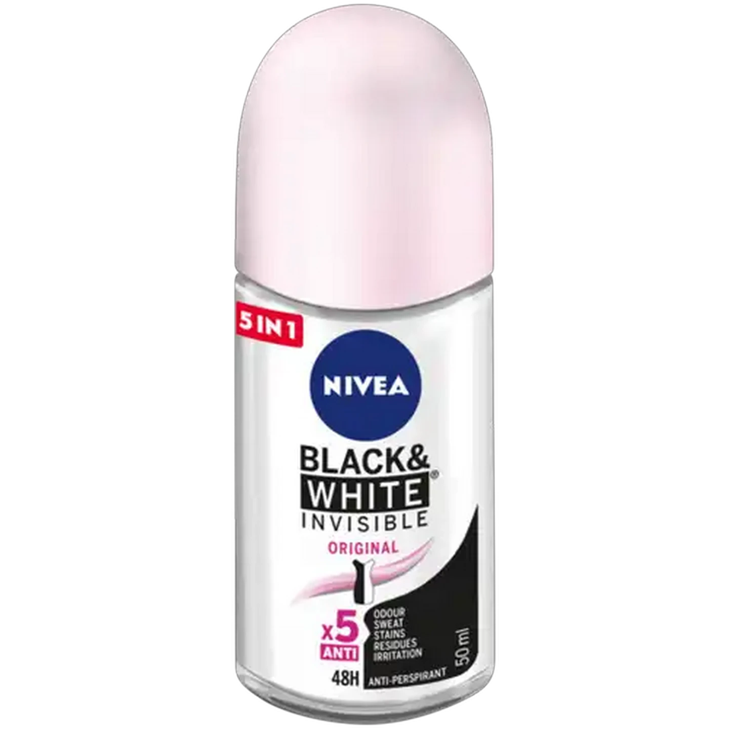 Image of NIVEA Black & White Invisible Original Anti-Perspirant Roll-On 50ml