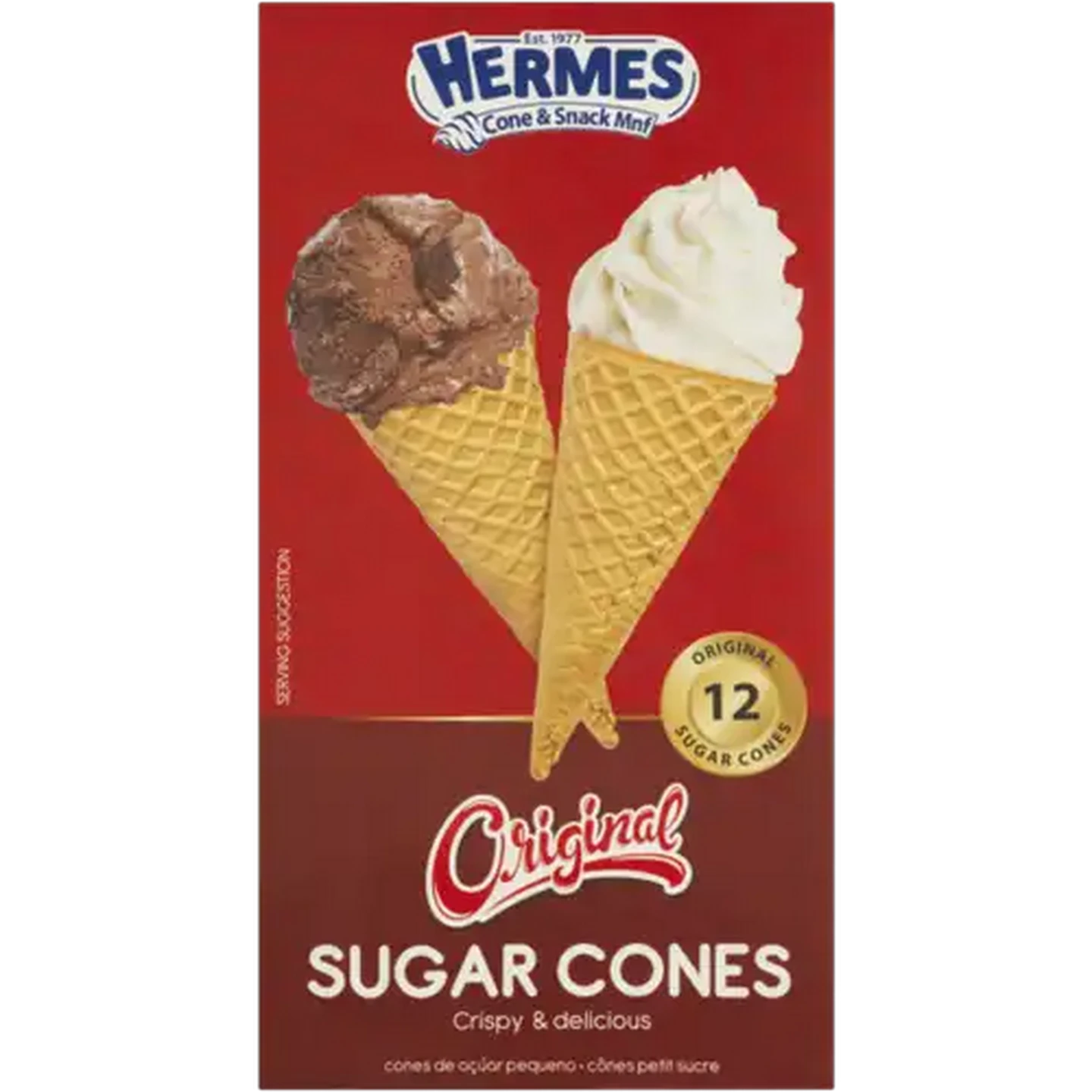 Image of Hermes Original Sugar Cones 12 Pack