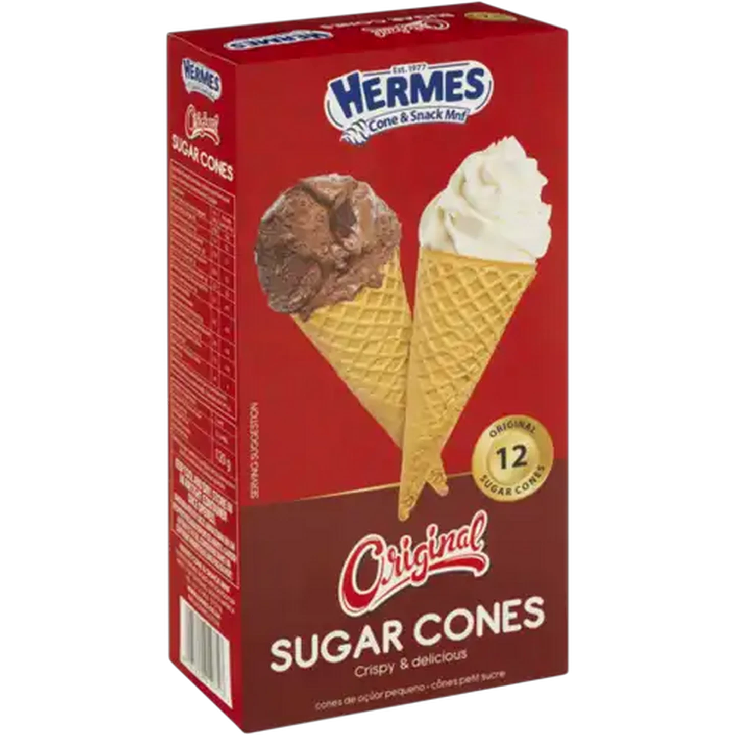 Image of Hermes Original Sugar Cones 12 Pack
