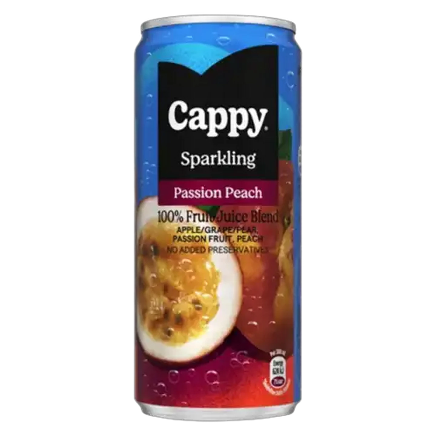 Image of Cappy Sparkling Passion Peach Juice Can 300ml