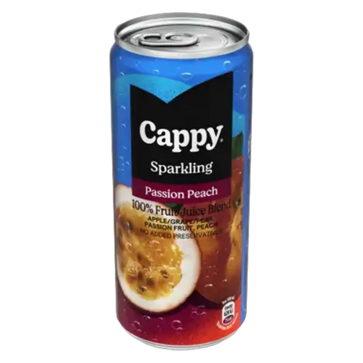 Image of Cappy Sparkling Passion Peach Juice Can 300ml