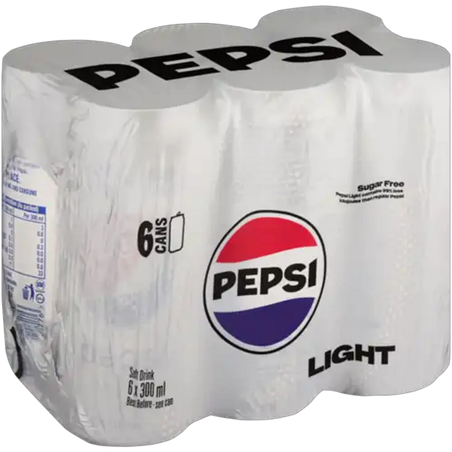 Image of Pepsi Light Soft Drink 6 x 300ml