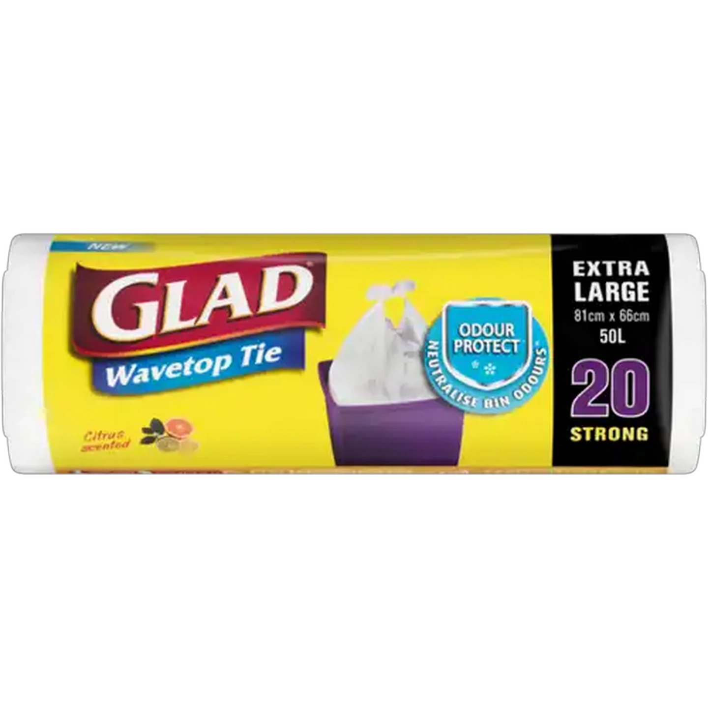 Image of Glad Wavetop Tie Refuse Bags 20 Pack