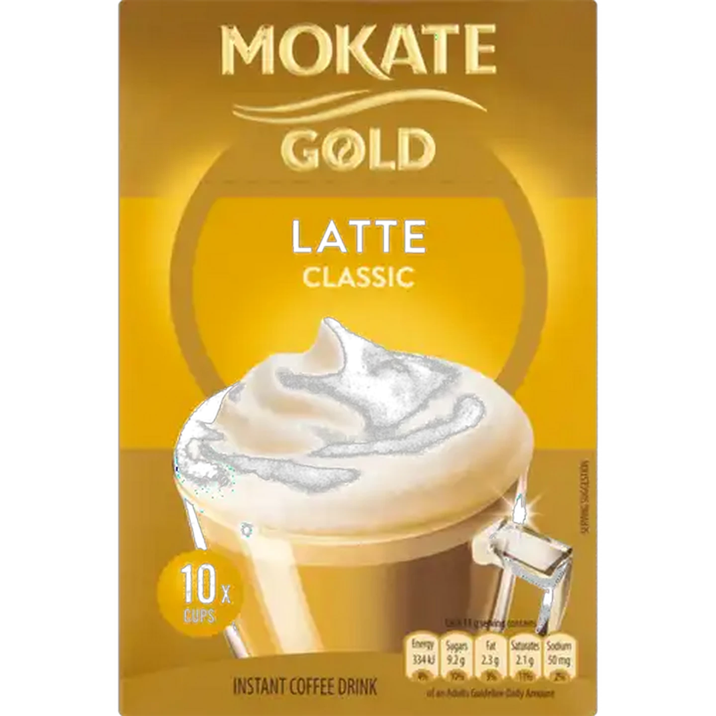 Image of Mokate Gold Classic Latte Instant Coffee 10 Pack