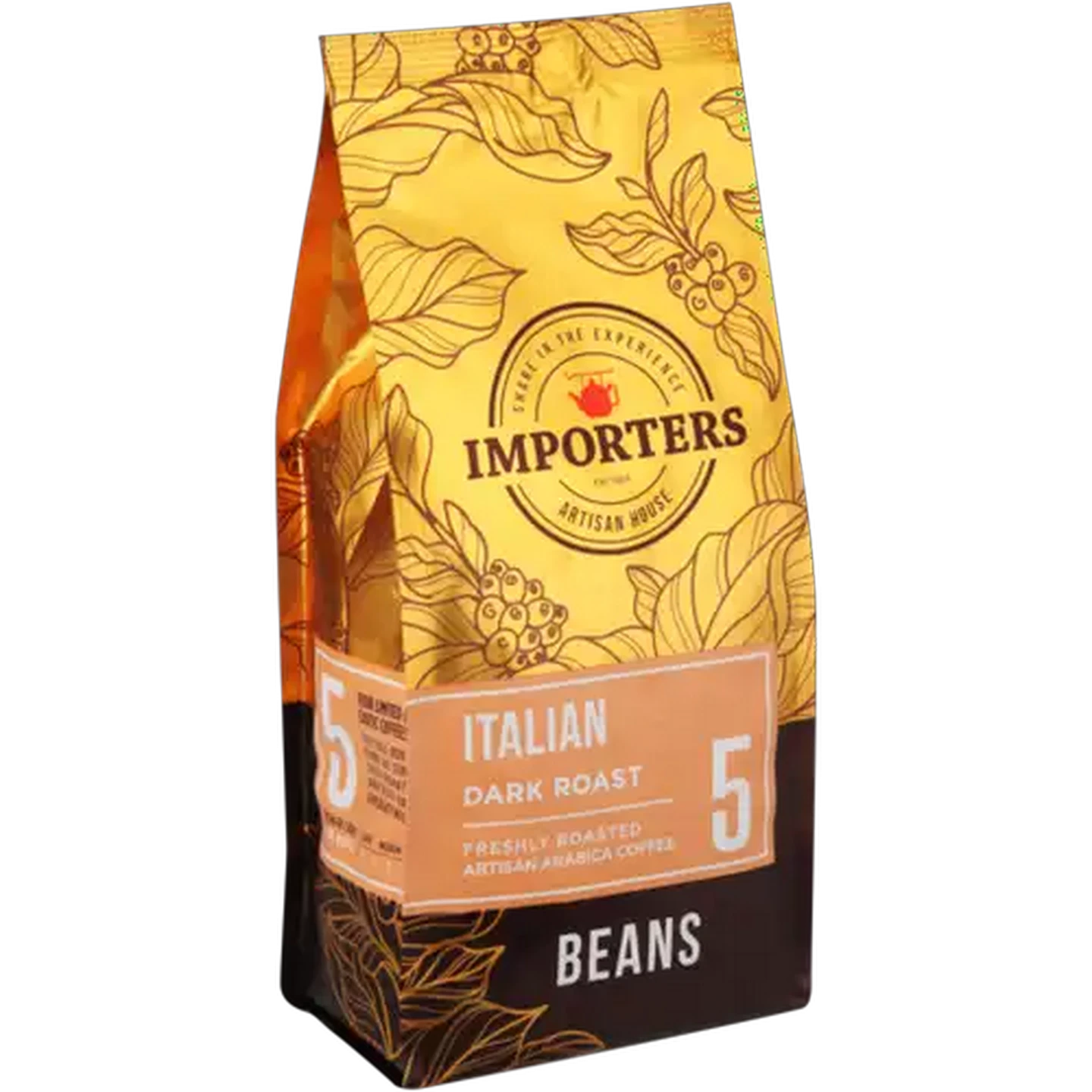 Image of Importers Italian 5 Strength Dark Roast Arabica Coffee Beans 250g