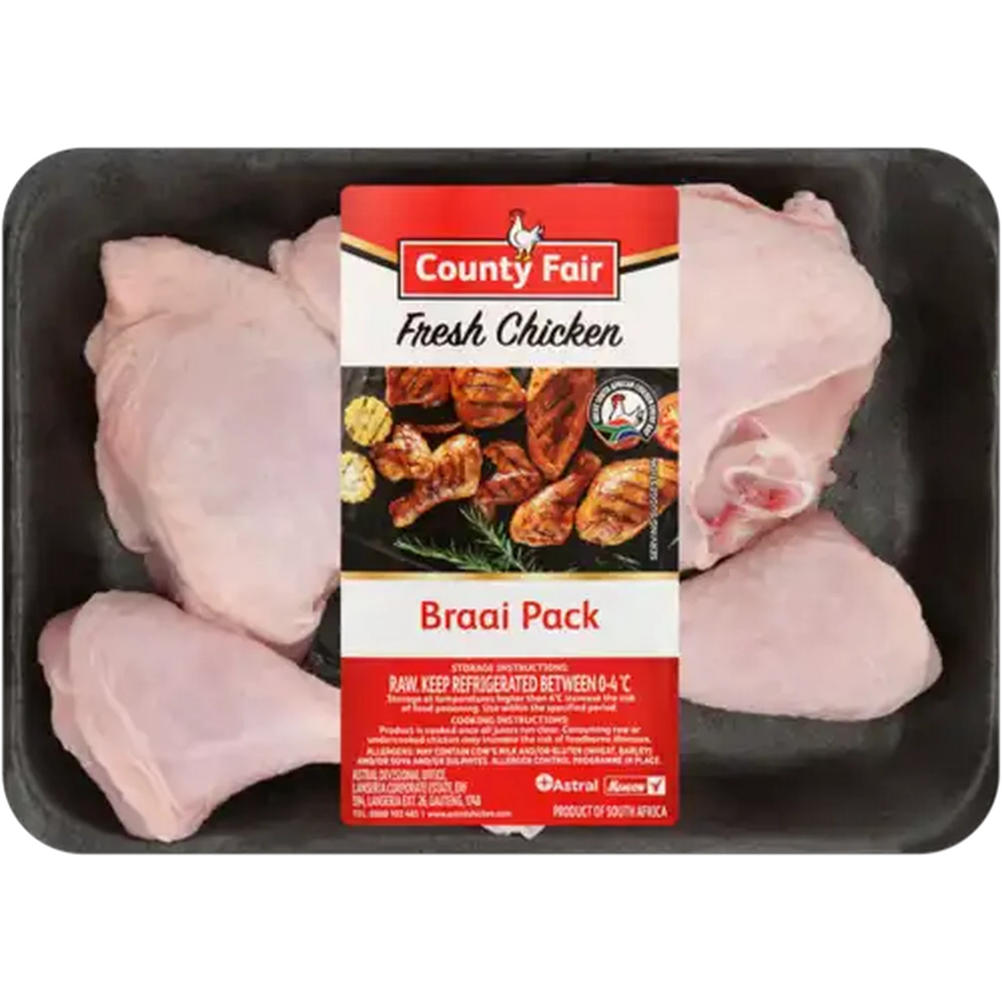 Image of County Fair Fresh Chicken 5 Piece Braaipack Per kg
