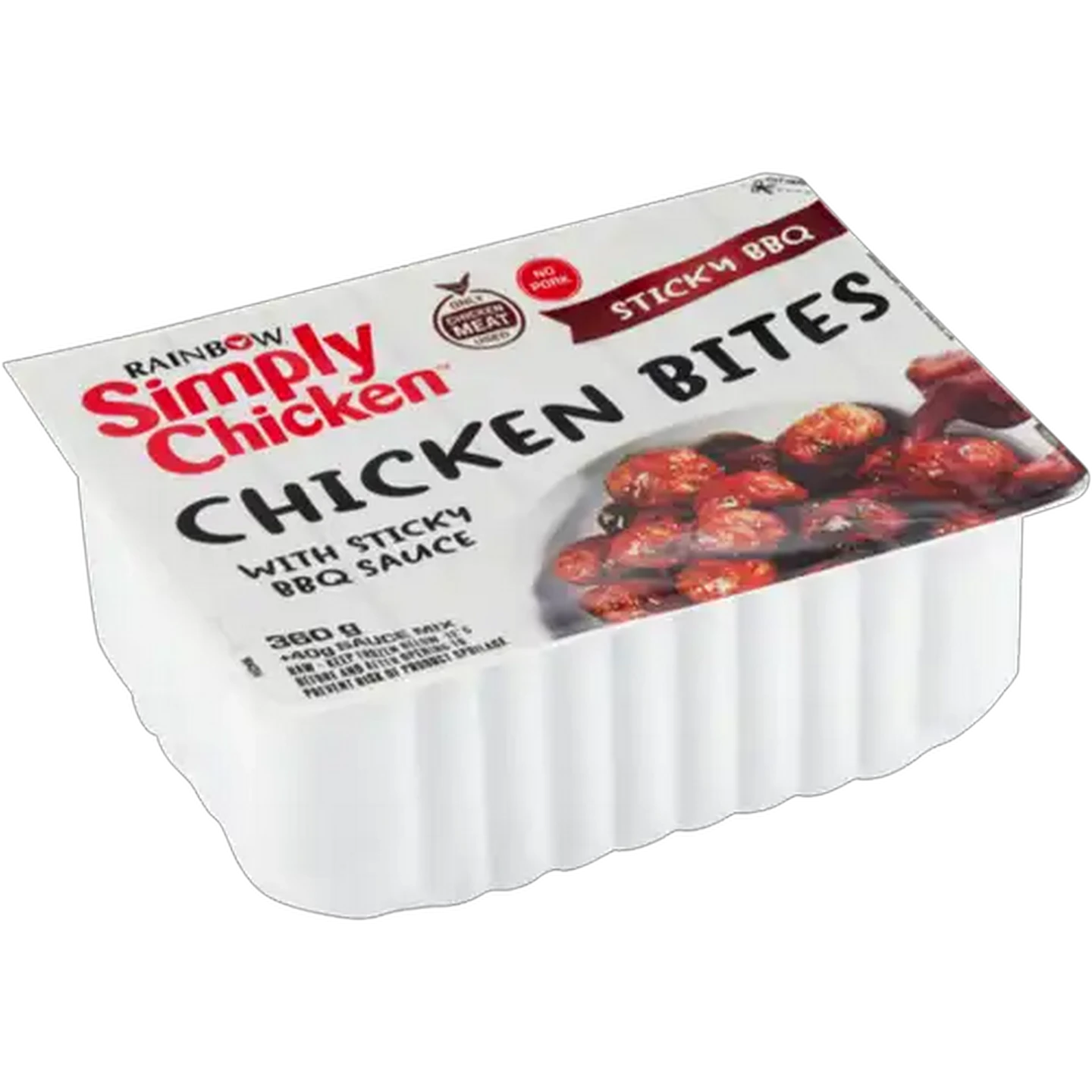 Image of RAINBOW Simply Chicken Frozen Crumbed Sticky BBQ Chicken Bites 360g