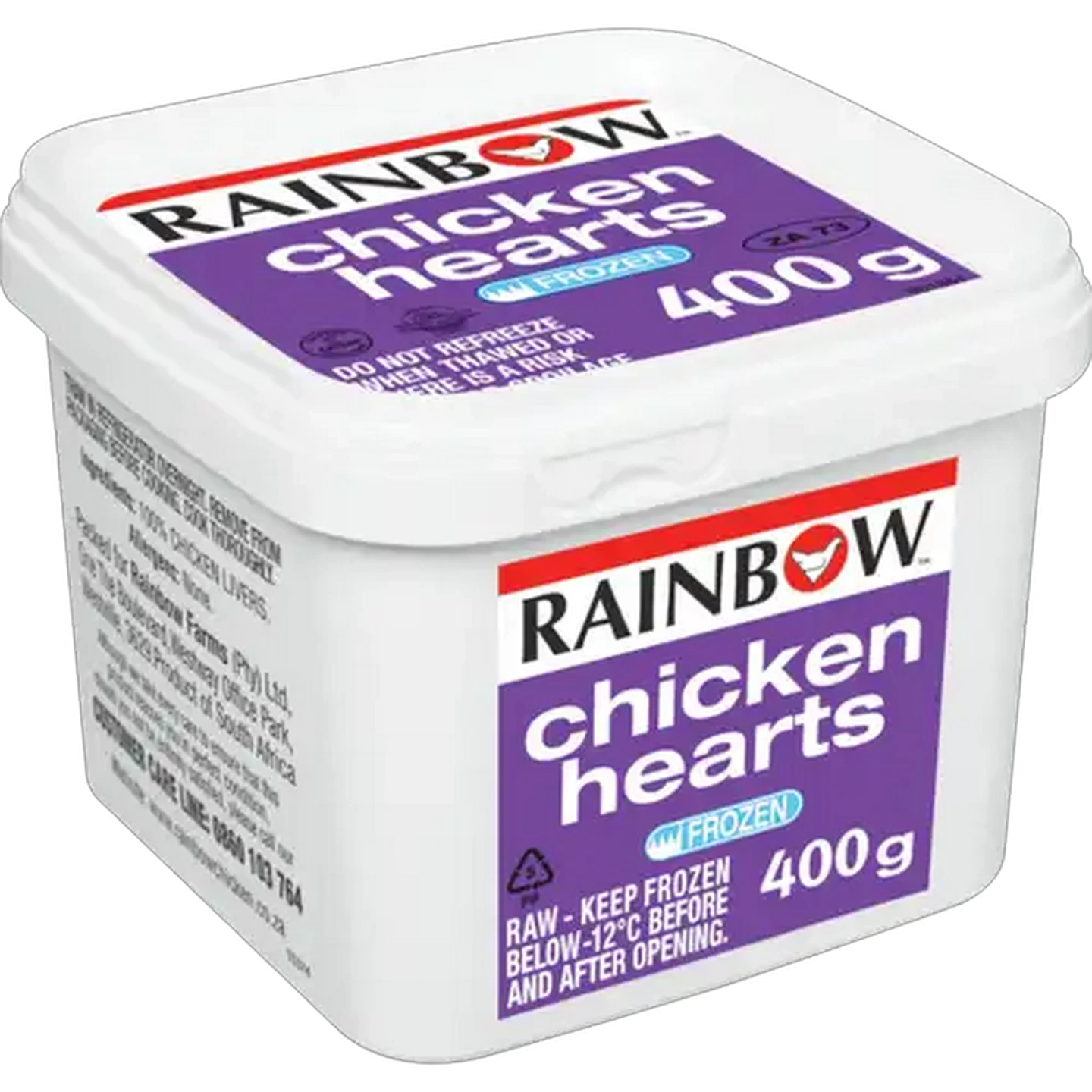 Image of RAINBOW Frozen Chicken Hearts 400g