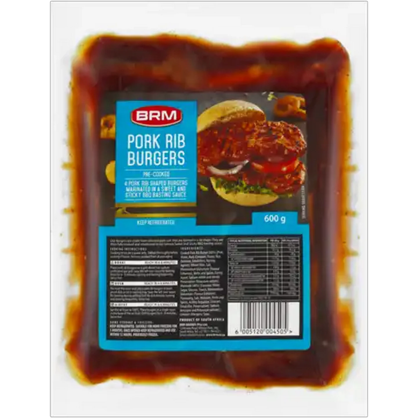 Image of BRM Pork Rib Burgers 4 Pack