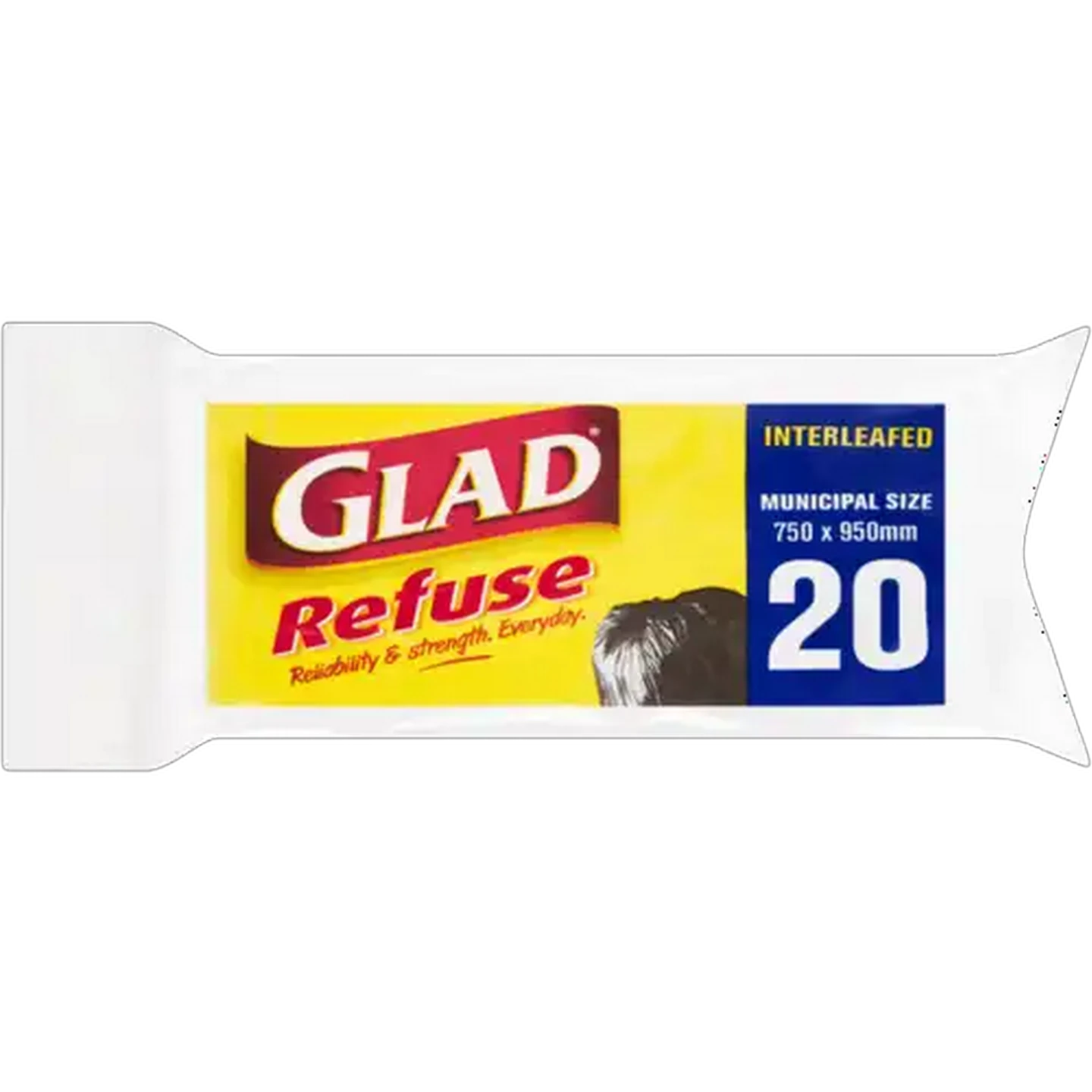 Image of Glad Black Municipal Size Refuse Bags 20 Pack