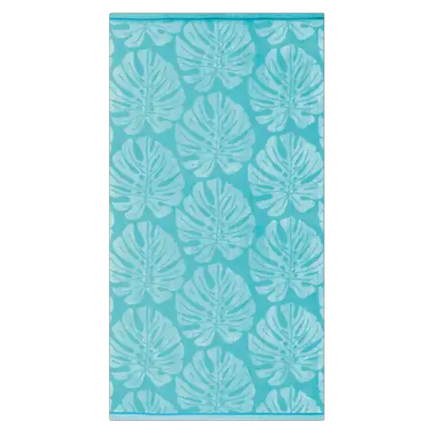 Image of Laguna Mono Leaf Velour Beach Towel