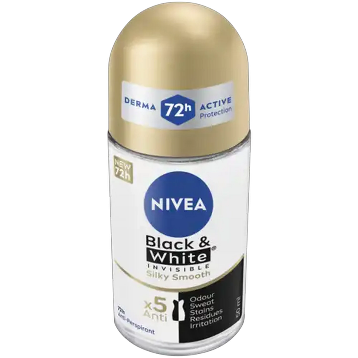 Image of NIVEA Black & White Invisible Silky Smooth Anti-Perspirant Roll-On 50ml