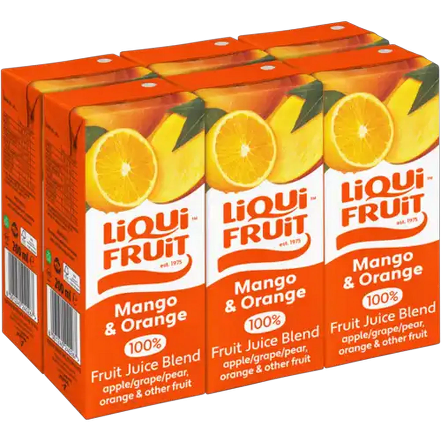 Image of Liqui Fruit Mango & Orange 100% Fruit Juice Blend 6 x 200ml