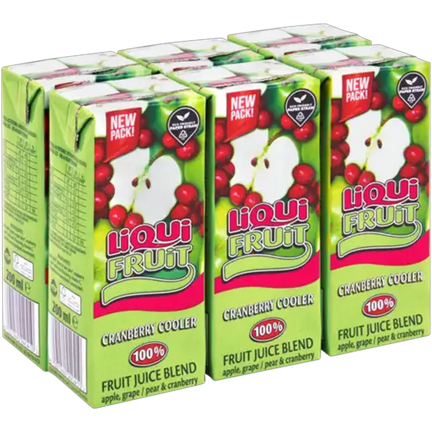 Image of Liqui Fruit Cranberry Cooler Juice Boxes 6 x 200ml