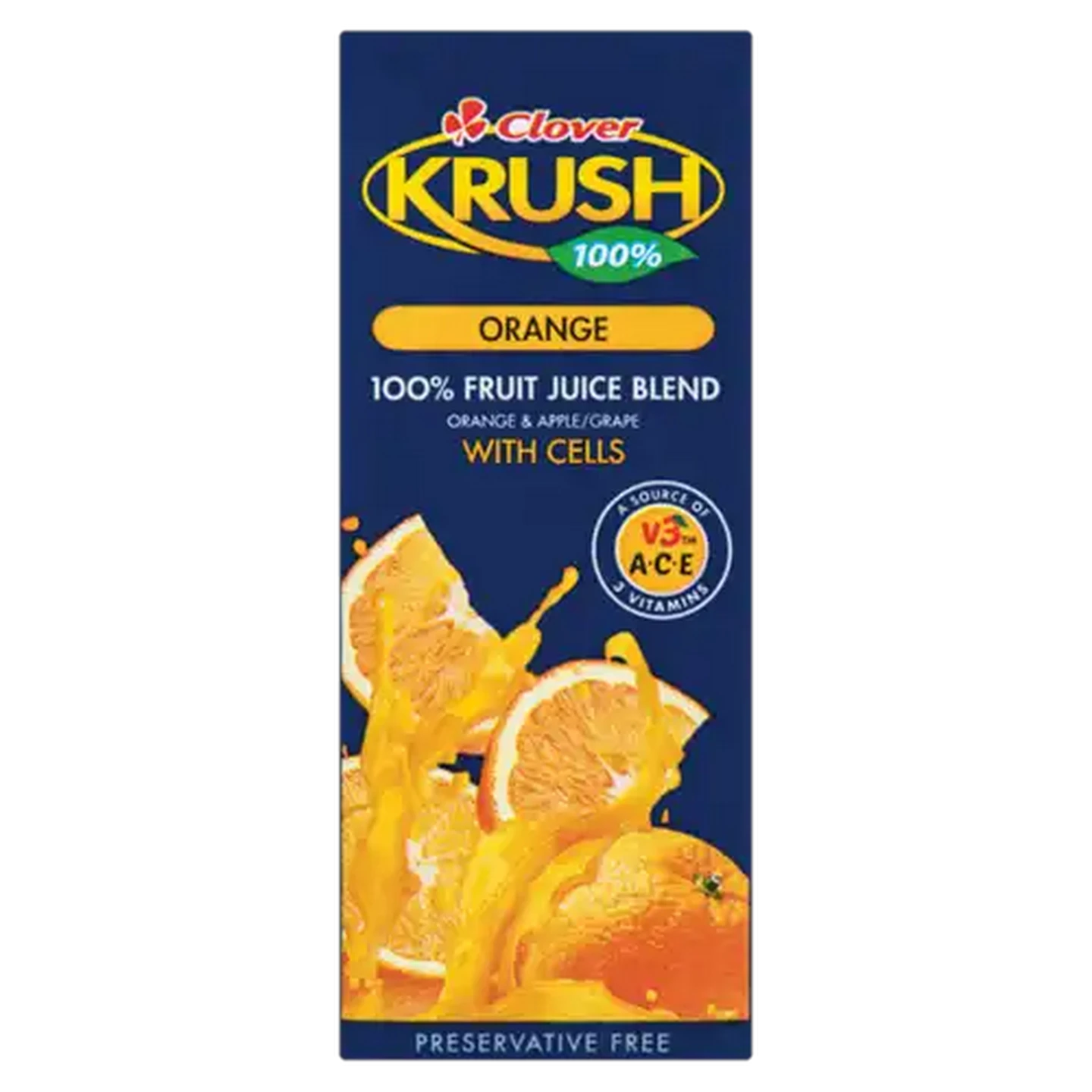 Image of Krush Orange Flavoured 100% Fruit Juice Blend 200ml
