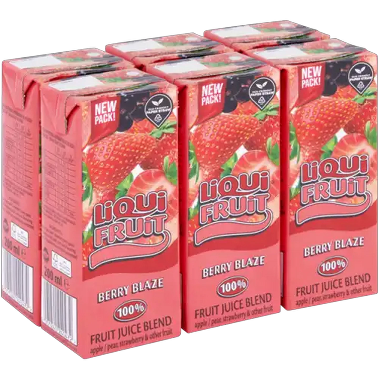 Image of Liqui Fruit 100% Berry Blaze Flavoured Juice Blend Boxes 6 x 200ml