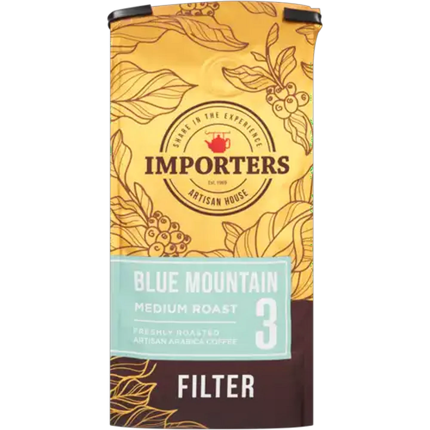 Image of Importers Blue Mountain 3 Strength Medium Roast Arabica Filter Coffee 250g