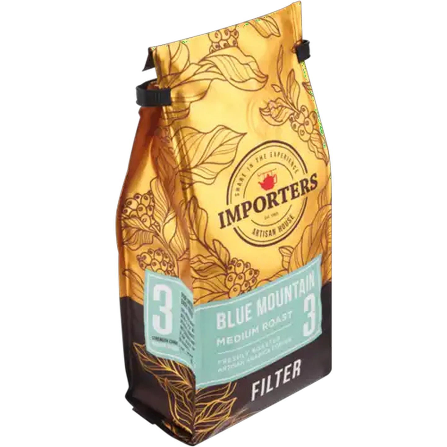 Image of Importers Blue Mountain 3 Strength Medium Roast Arabica Filter Coffee 250g