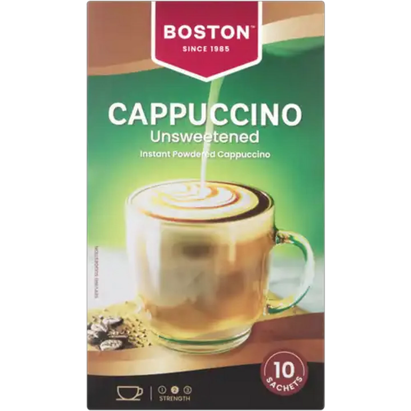 Image of Boston Unsweetened Instant Cappuccino 10 x 13g