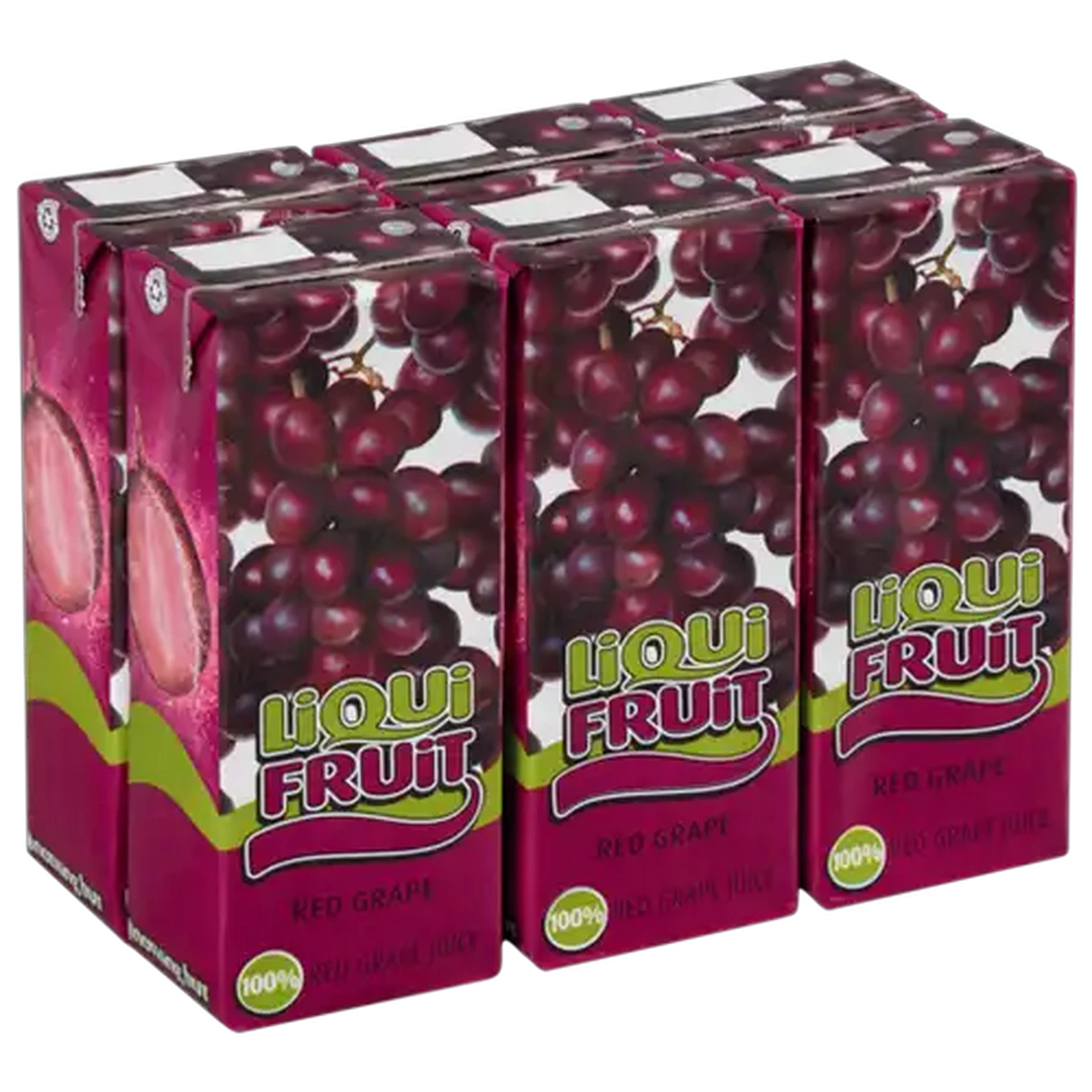 Image of Liqui Fruit Red Grape Juice Boxes 6 x 200ml