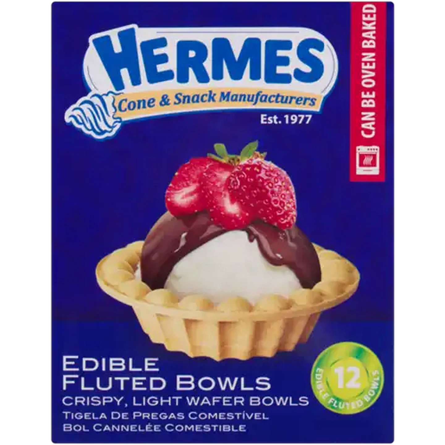 Image of Hermes Edible Fluted Bowls 12 Pack