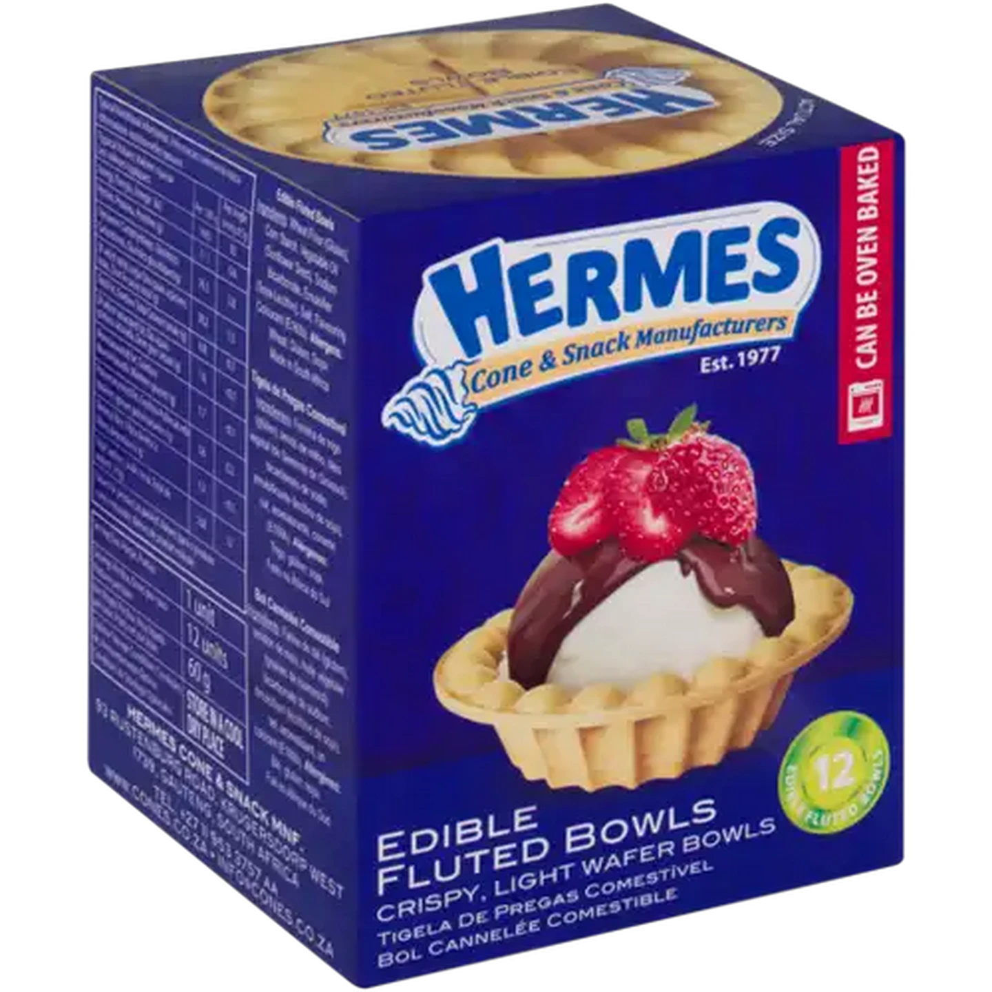 Image of Hermes Edible Fluted Bowls 12 Pack