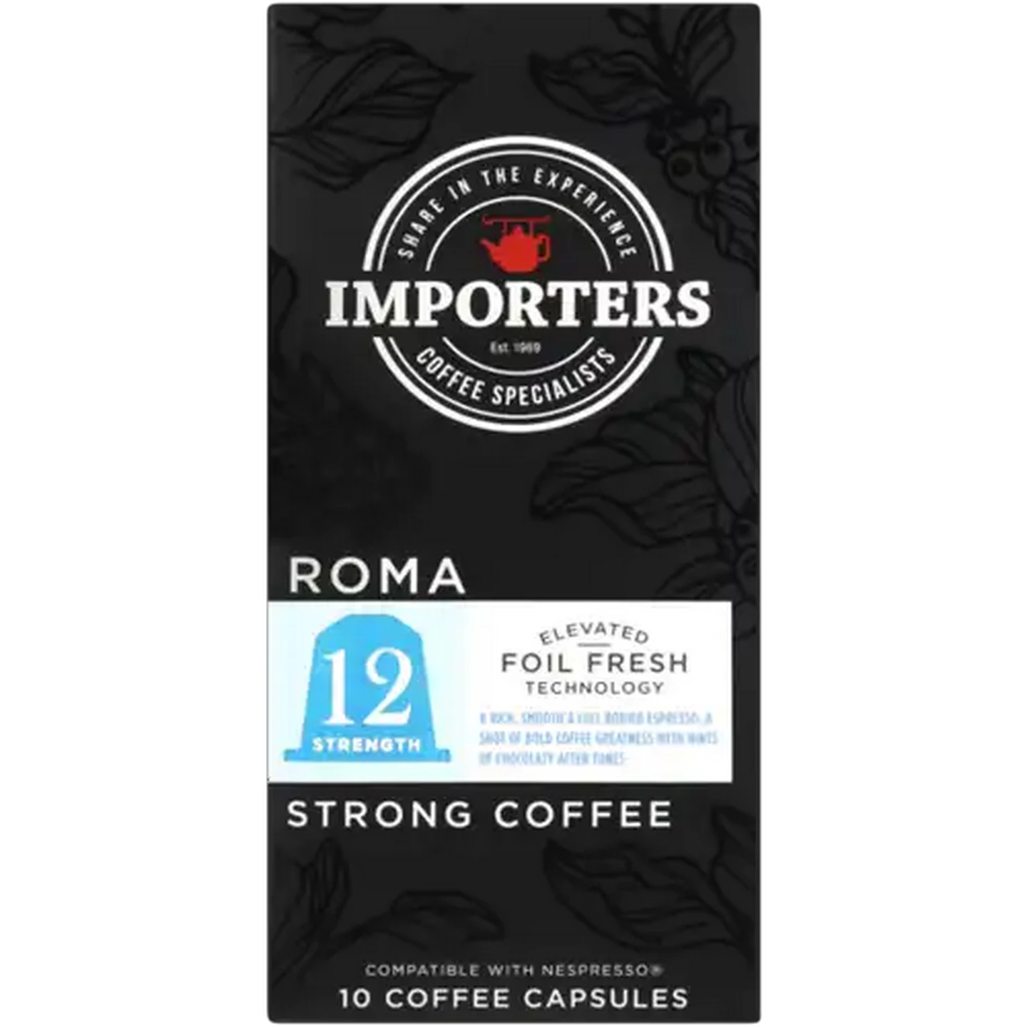 Image of Importers Roma 12 Strength Coffee Capsules 10 Pack