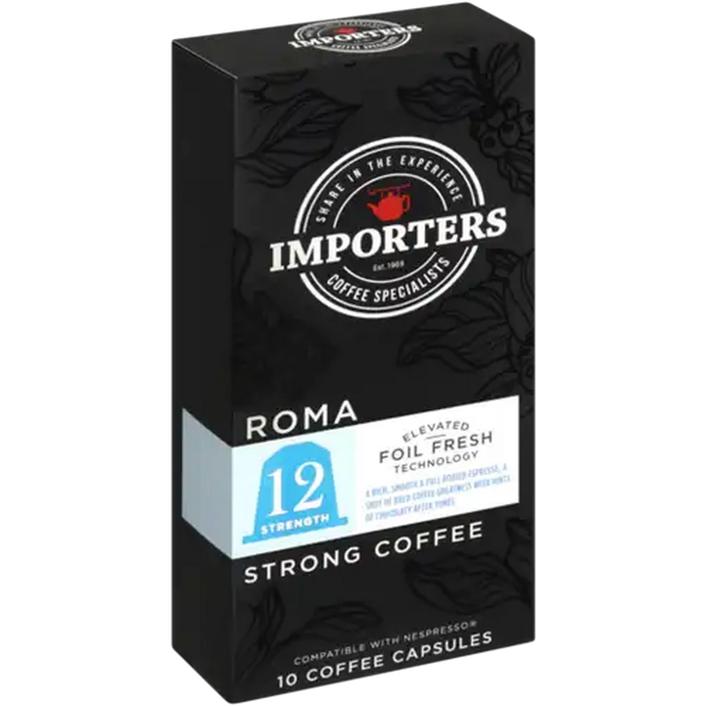Image of Importers Roma 12 Strength Coffee Capsules 10 Pack