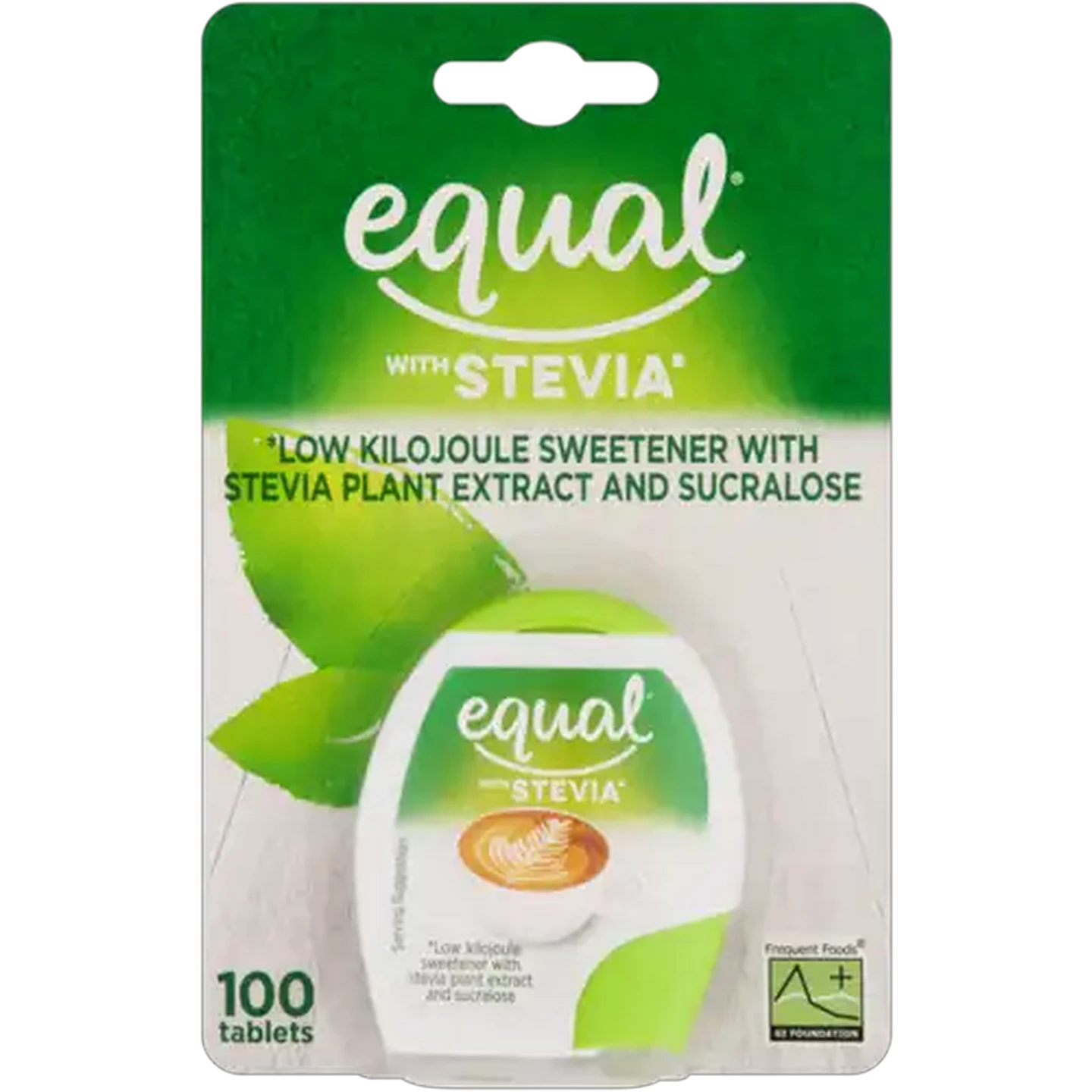 Image of Equal Sweetener Tablets with Stevia Plant Extract and Sucralose 100 Pack