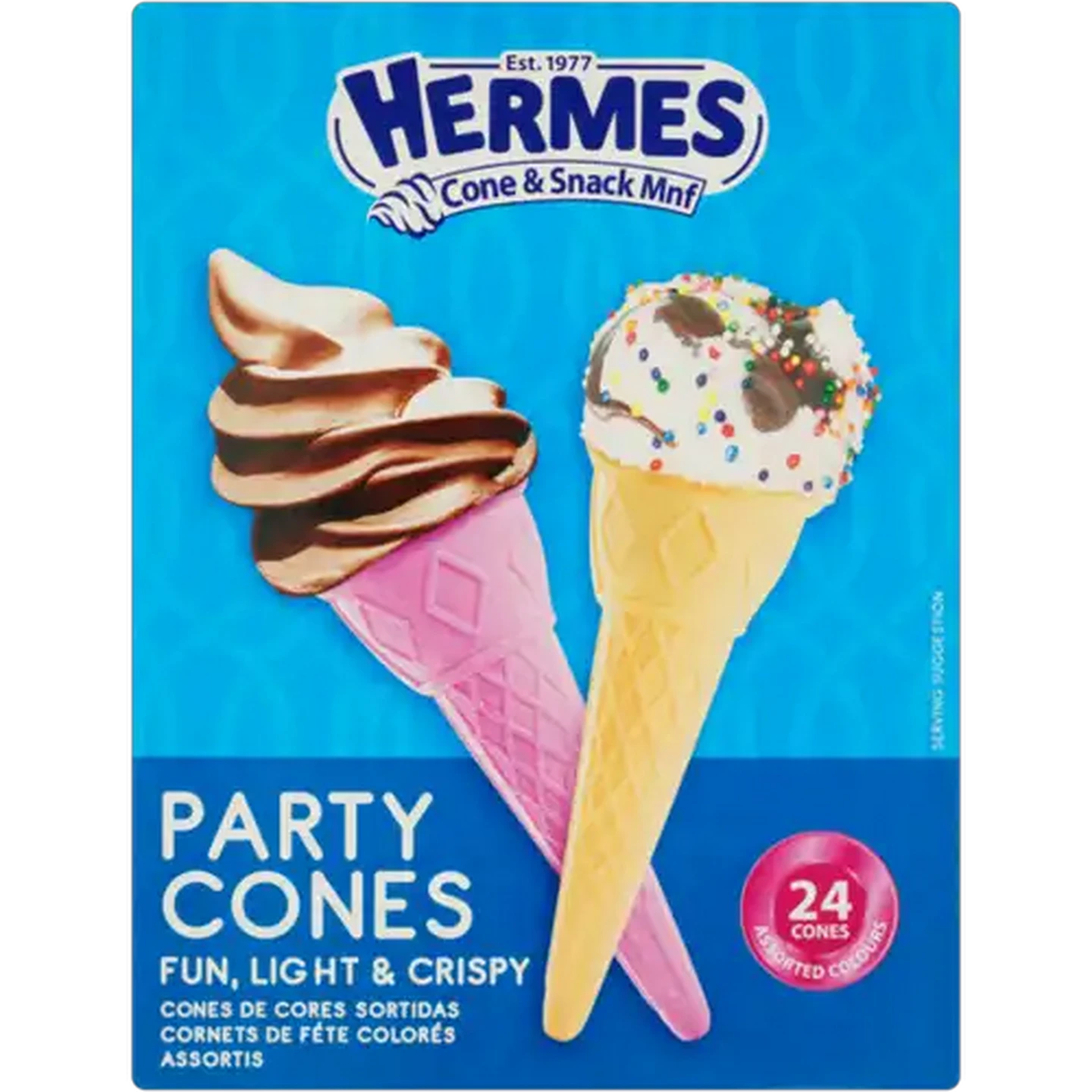 Image of Hermes Assorted Party Cones 24 Pack