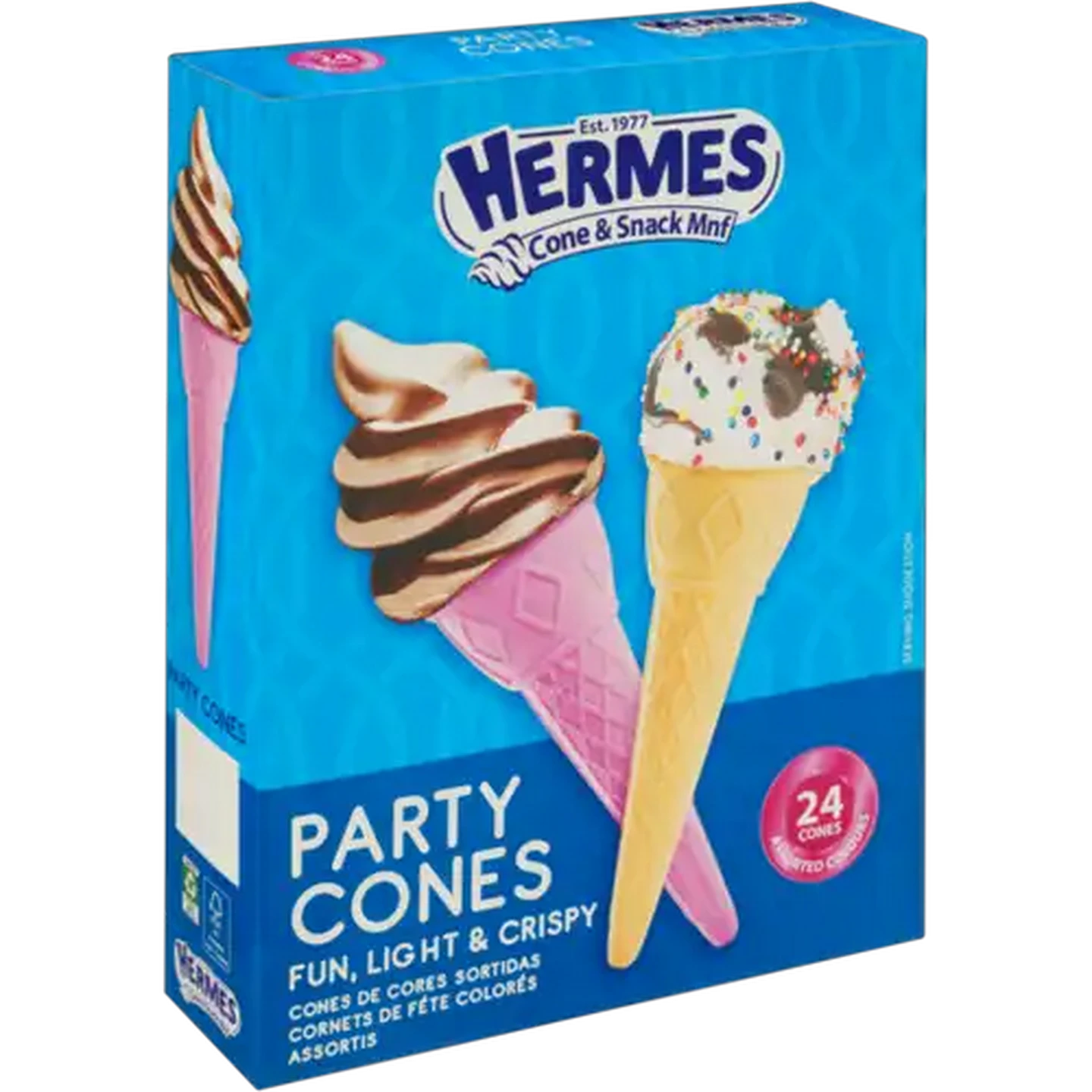 Image of Hermes Assorted Party Cones 24 Pack
