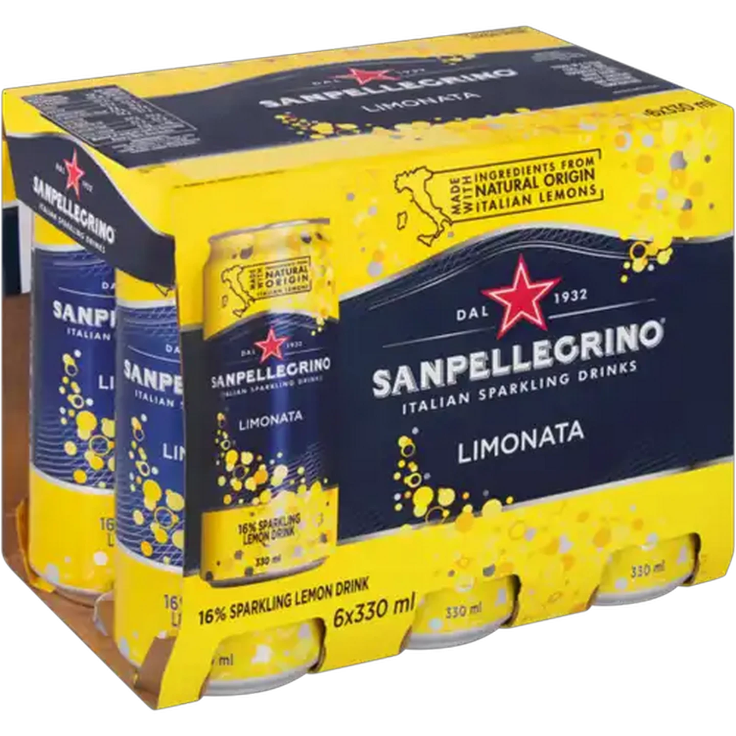 Image of Sanpellegrino Limonata Italian Sparkling Drink 6 x 330ml