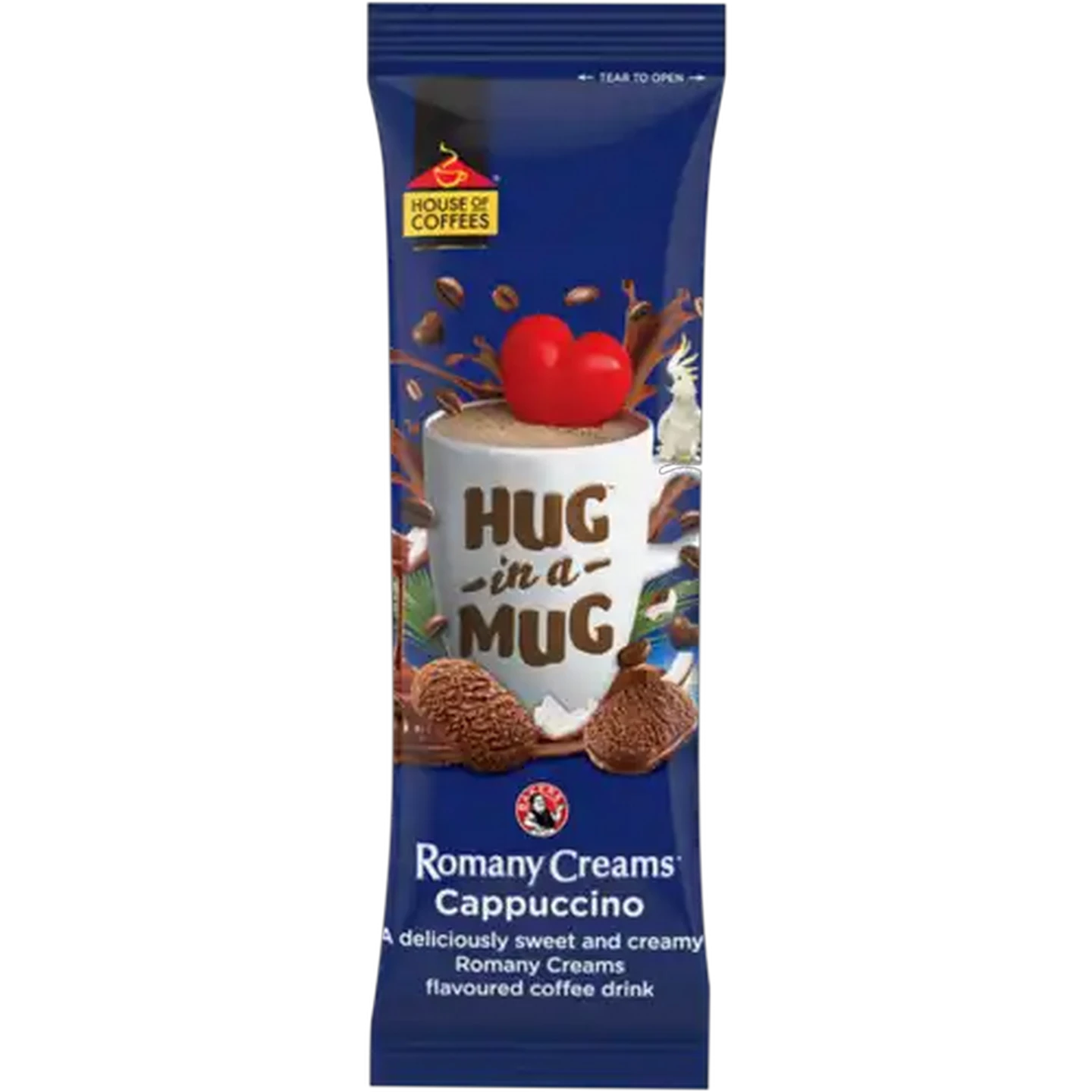 Image of House of Coffees HUG in a MUG Romany Creams Cappuccino 24g