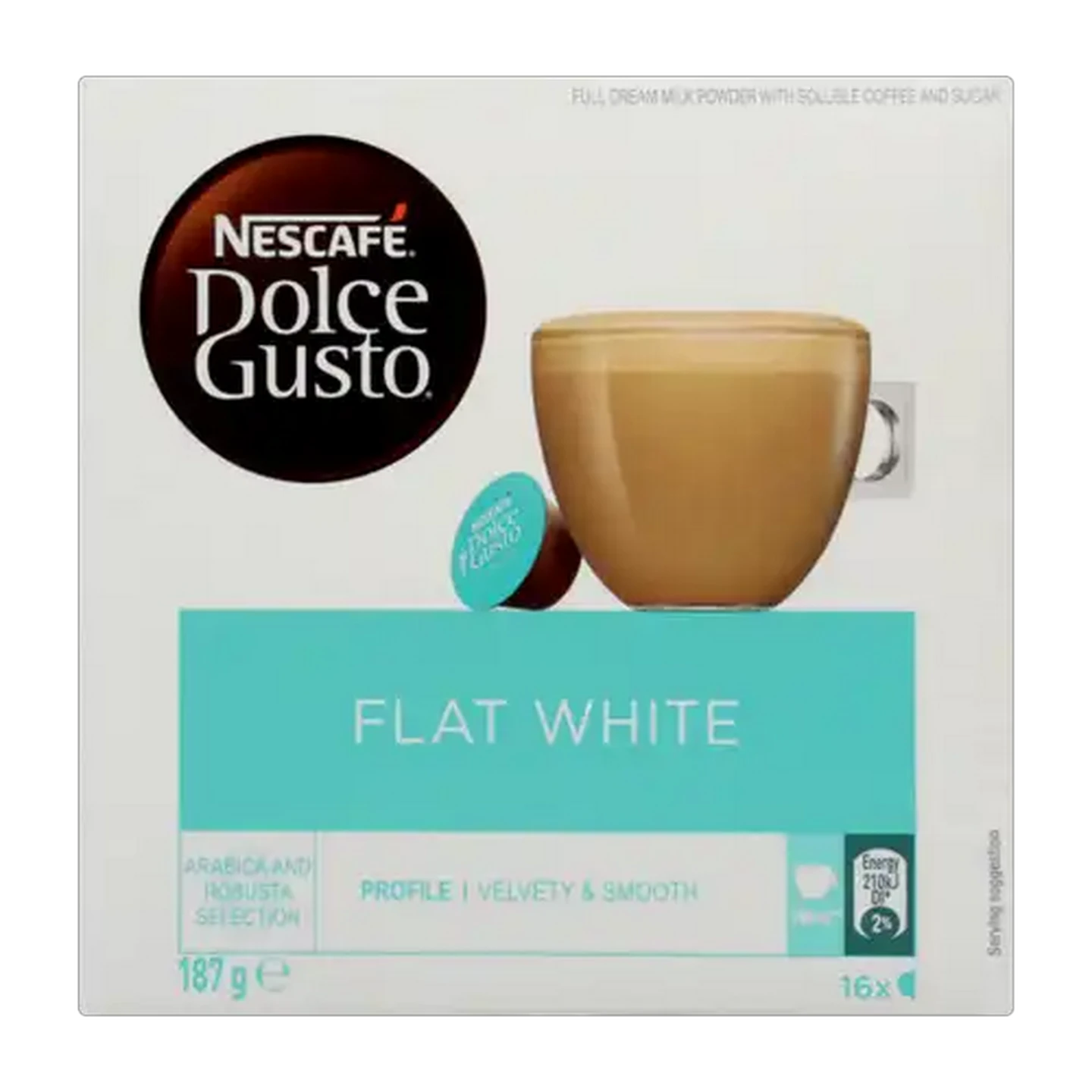 Image of NESCAFÉ Dolce Gusto Flat White Coffee Capsules 16 Pack